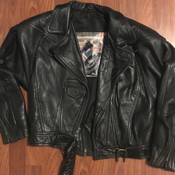 Jackets & Blazers - Vintage Leather Biker Jacket